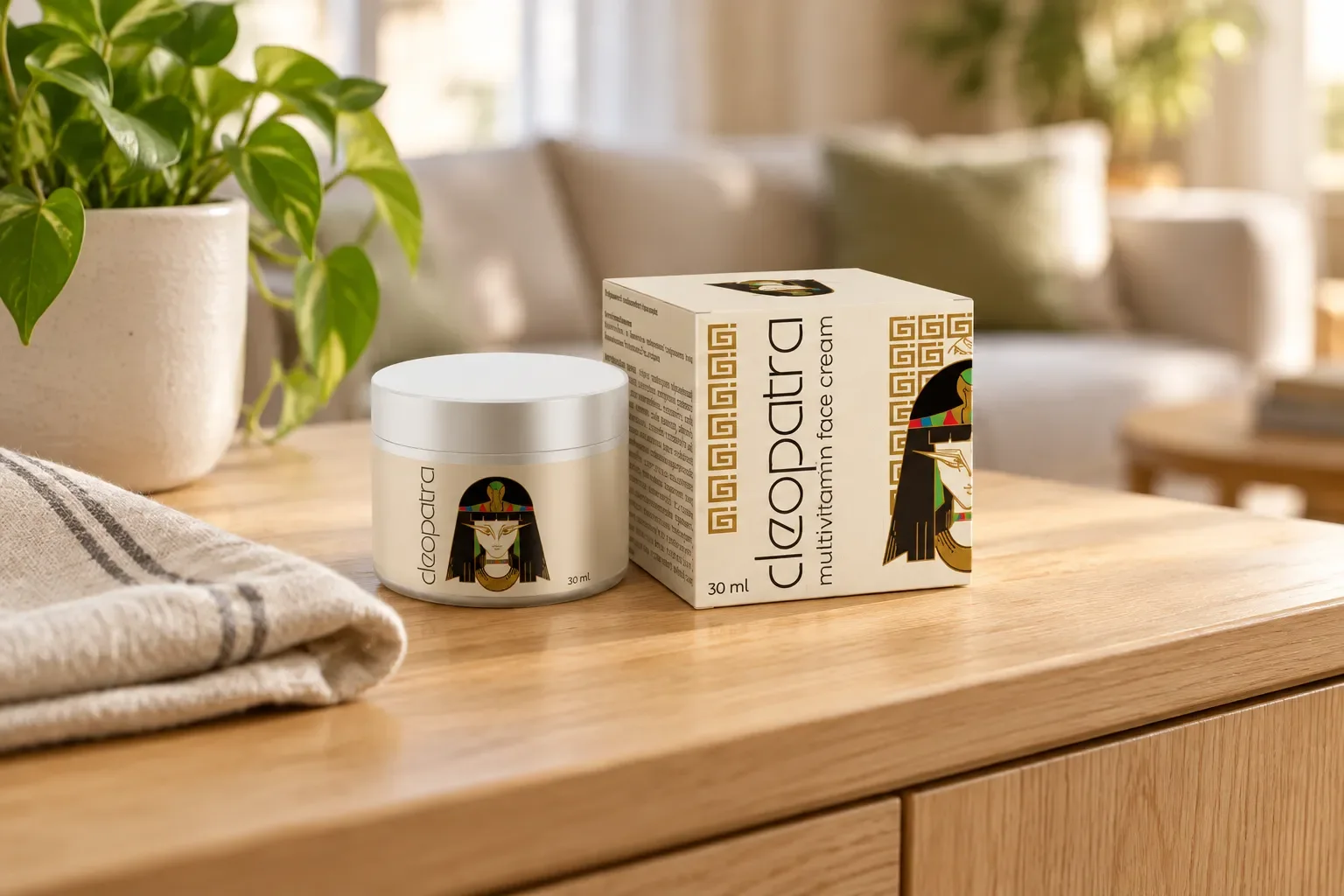 Cleopatra cream — Verpackung im Alltag