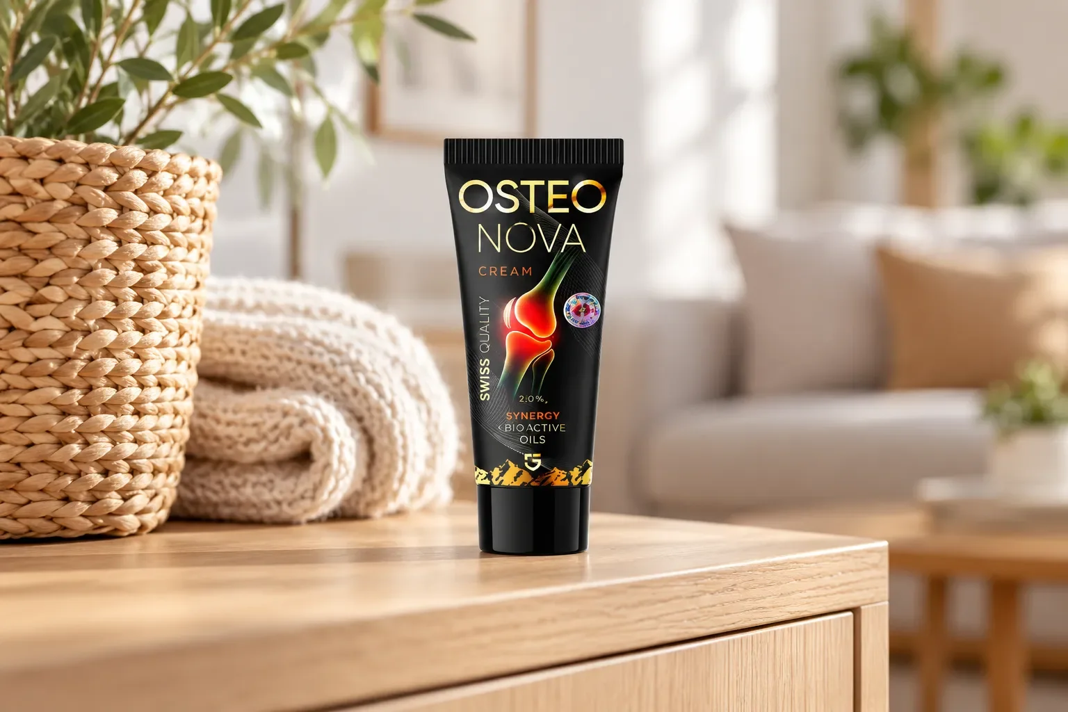 OsteoNova cream — Verpackung im Alltag