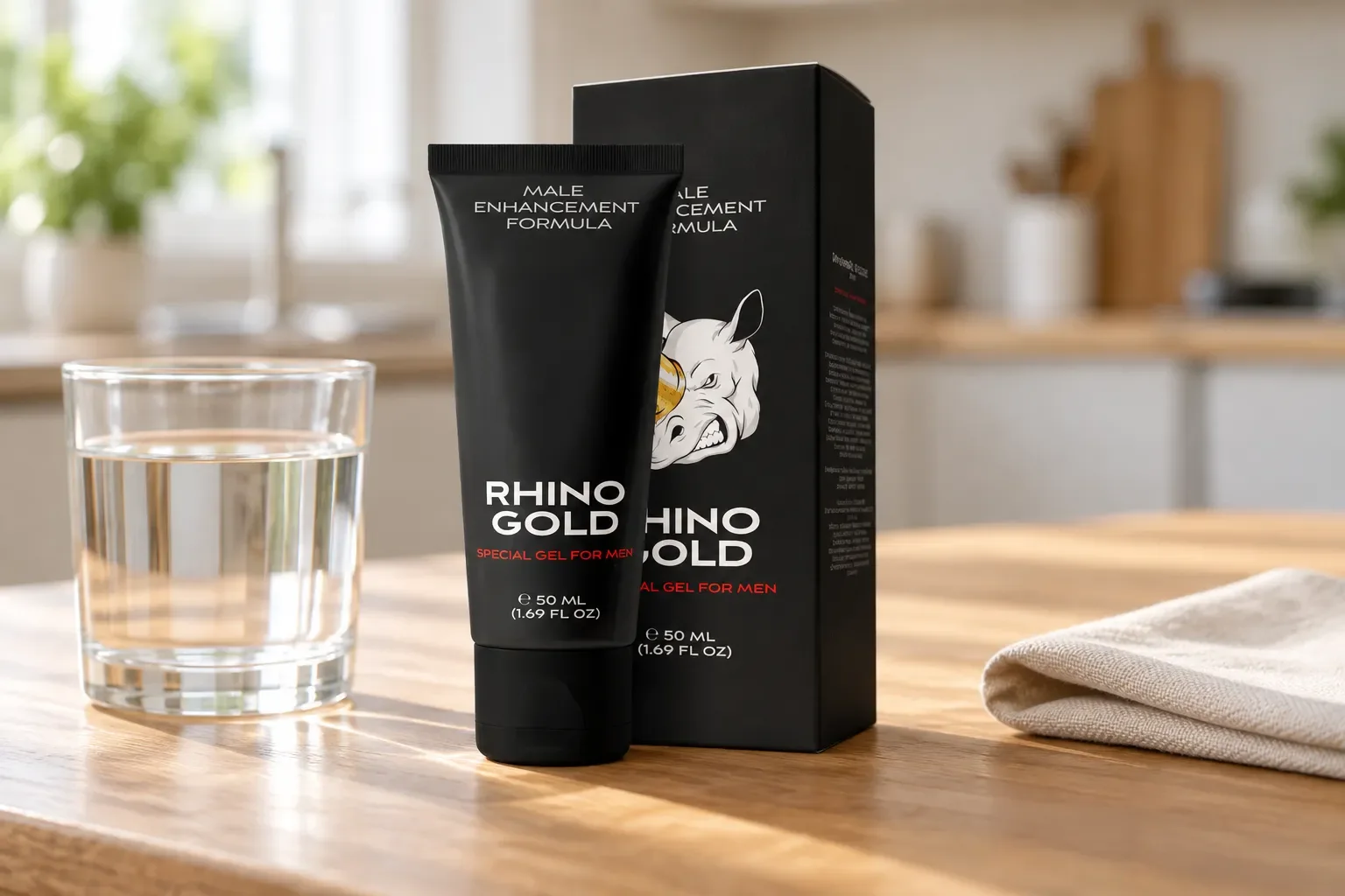 Rhino Gold Gel — Verpackung im Alltag